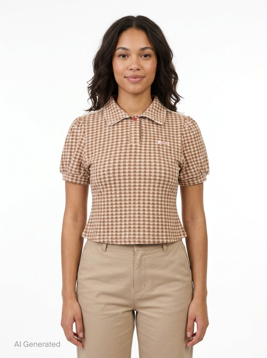 Candy Gingham Polo Top | Nineties | Club21 - front