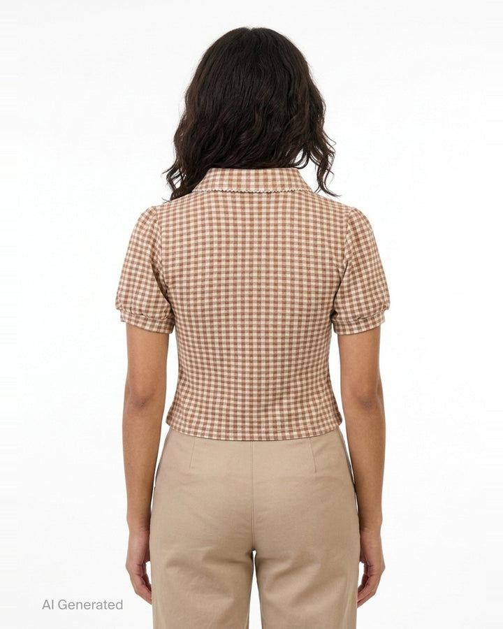 Candy Gingham Polo Top | Nineties | Club21 - back