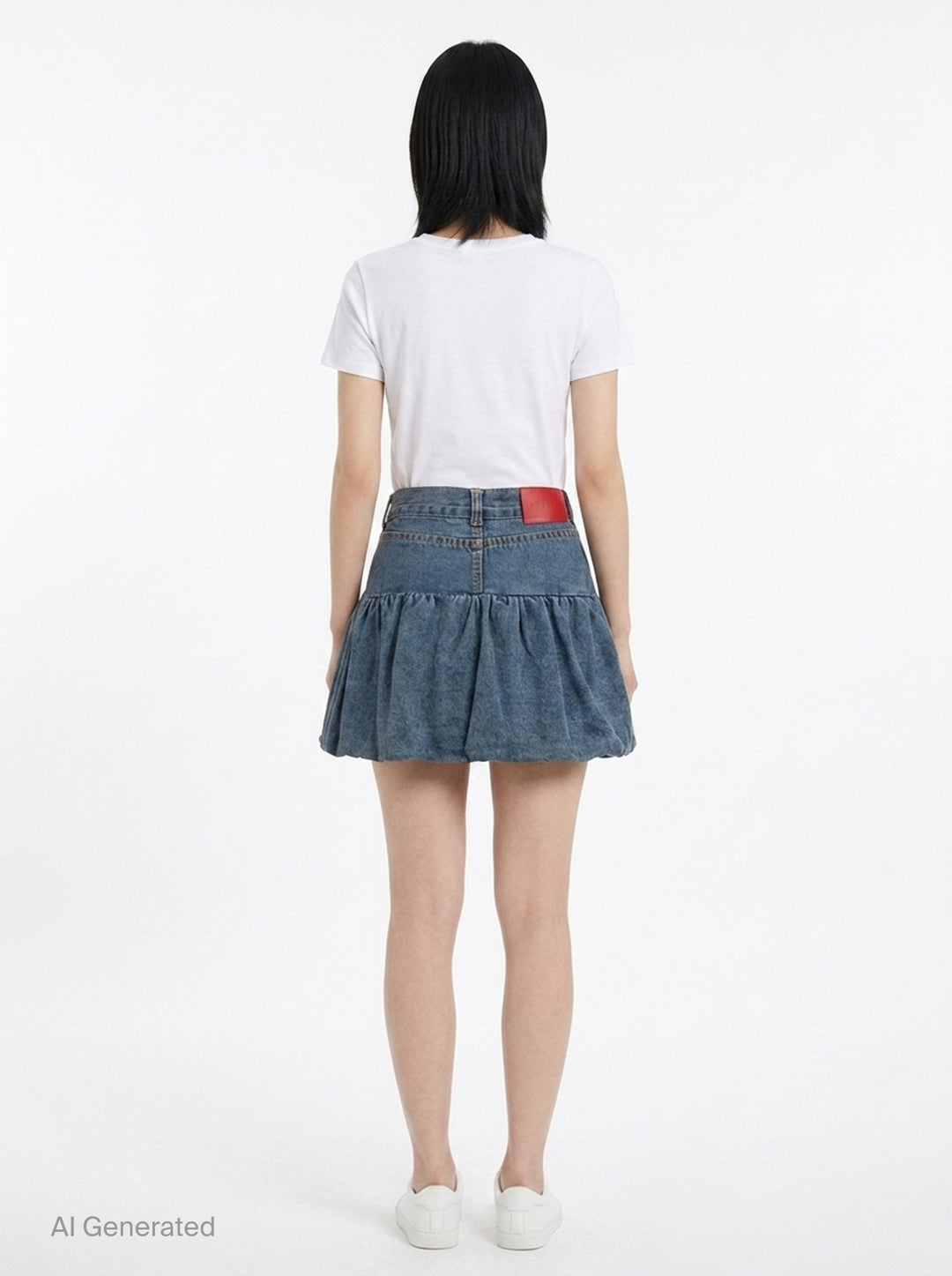 Denim Bubble Mini Skirt | Nineties | Club21 - back