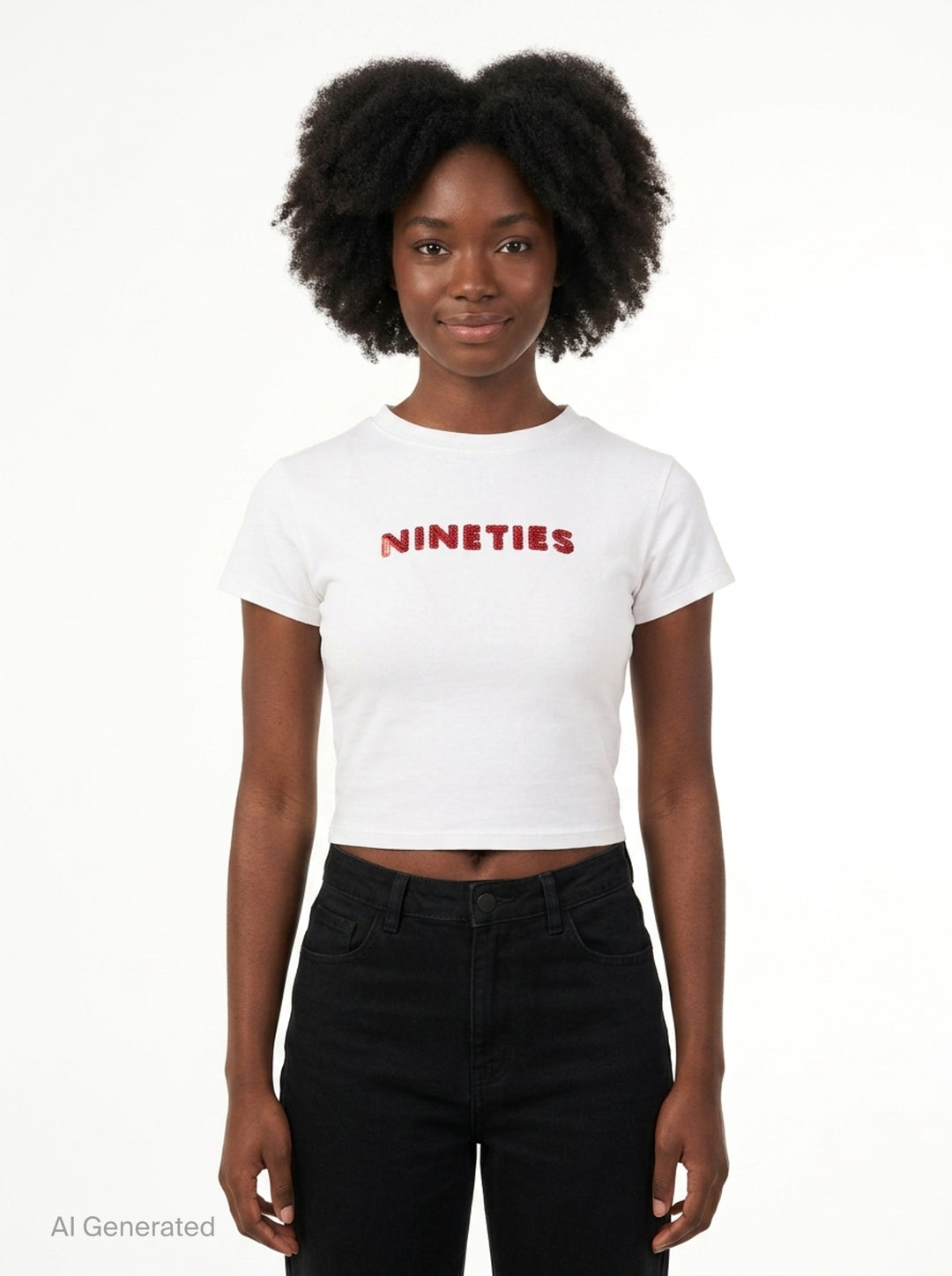Pavé Baby Tee | Nineties | Club21 - front