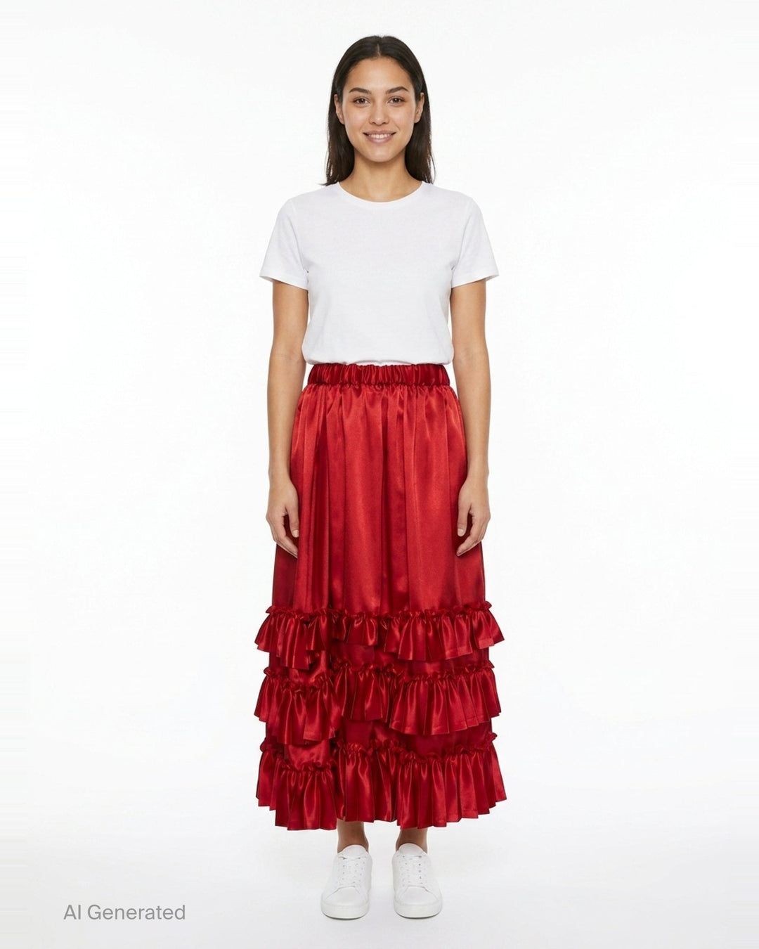 Elasticated Waistband Midi Skirt | Noir Kei Ninomiya | Club21 - front