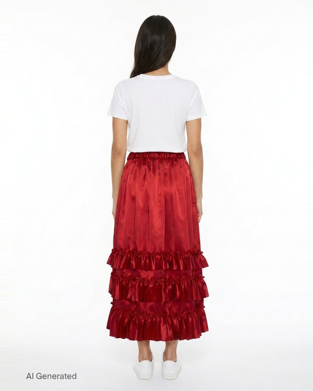 Elasticated Waistband Midi Skirt | Noir Kei Ninomiya | Club21 - back