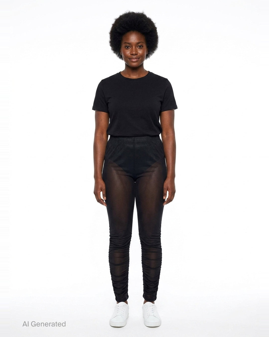 Slight Ruching Leggings | Noir Kei Ninomiya | Club21 - front