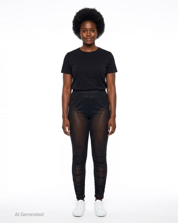 Slight Ruching Leggings | Noir Kei Ninomiya | Club21 - front