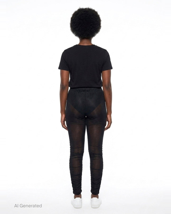 Slight Ruching Leggings | Noir Kei Ninomiya | Club21 - back