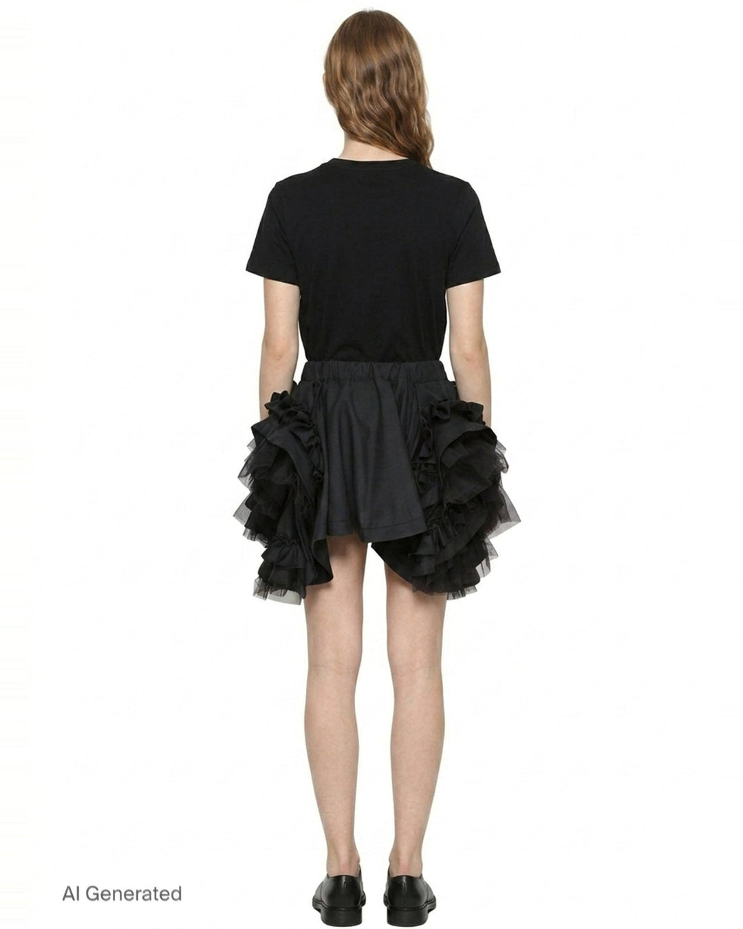 Voluminous Layered Ruffle Skirt | Noir Kei Ninomiya | Club21 - back