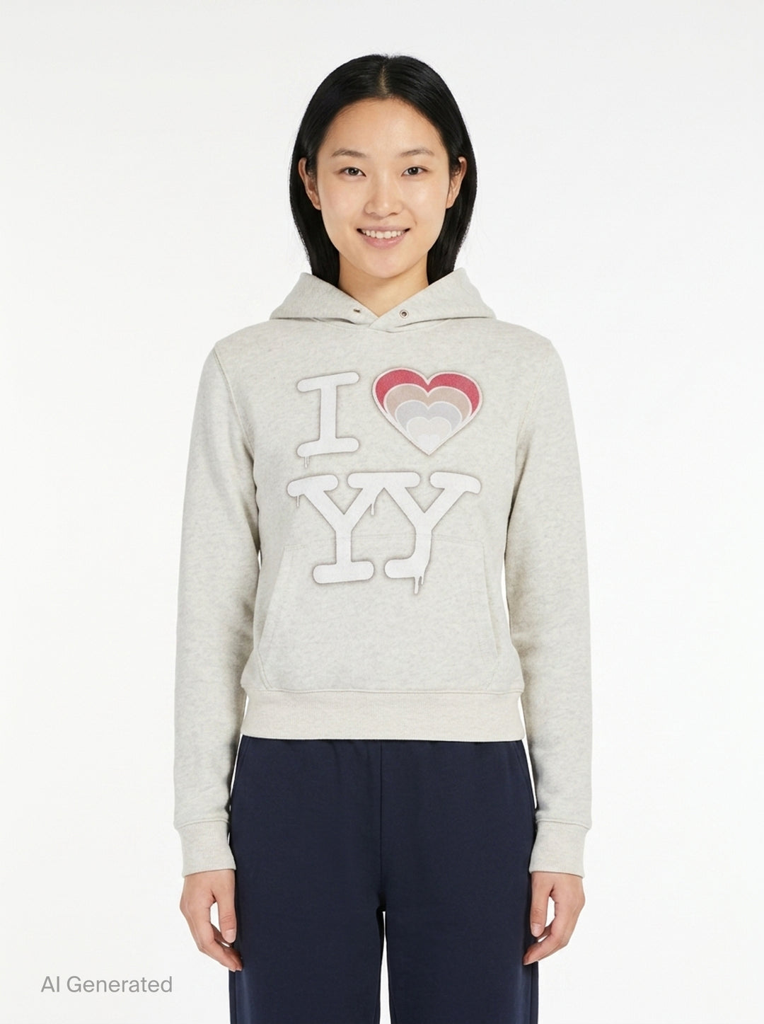 I Love YY Fit Hoodie | Open YY | Club21 - front
