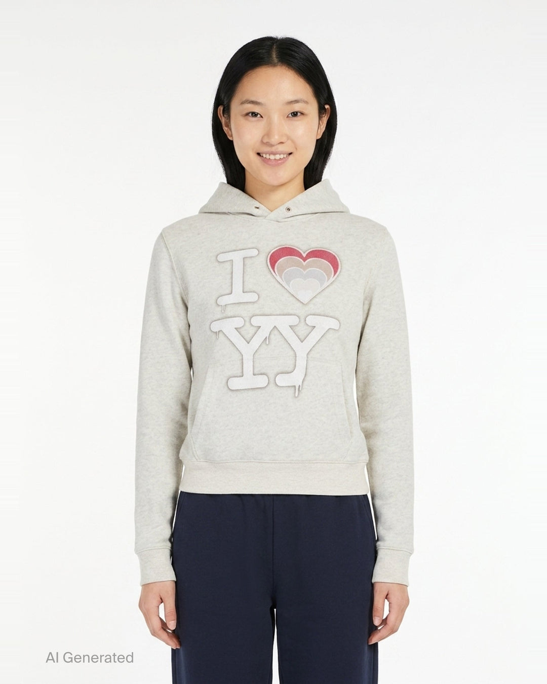 I Love YY Fit Hoodie | Open YY | Club21 - front