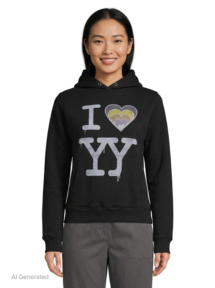 I Love YY Fit Hoodie | Open YY | Club21 - front
