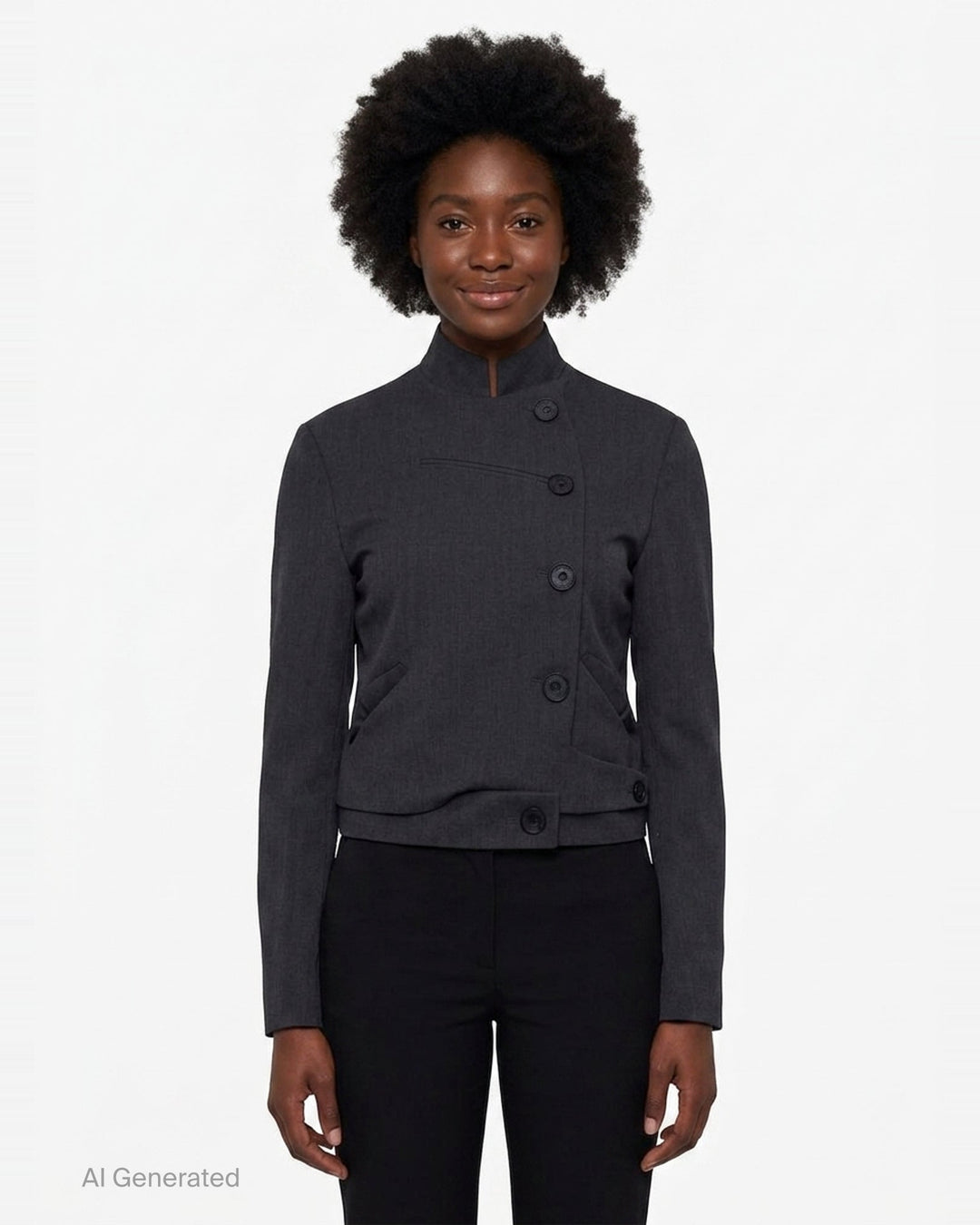 Wool Double-Breasted Blazer | Open YY | Club21 - front