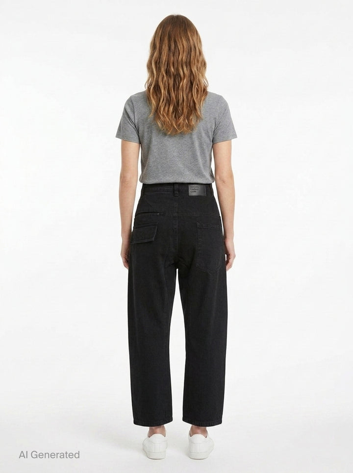 Denim Slash Ankle Pants | Ordinary Couture Code | Club21 - back