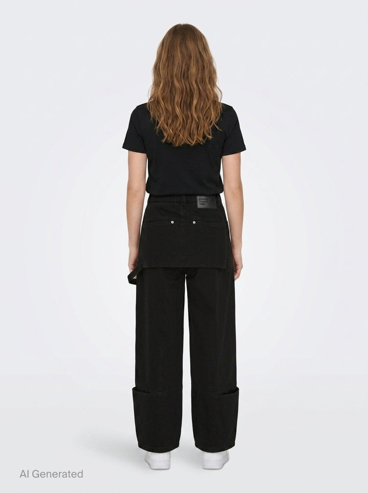 Kangaroo Pocket Wide Leg Jeans | Ordinary Couture Code | Club21 - back