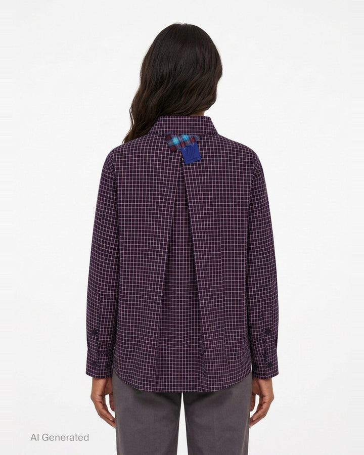 Overfit Checkered Shirt | Ordinary Couture Code | Club21 - back