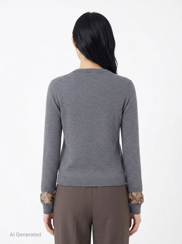 Floral Panel Wool Cardigan | Pierre-Louis Mascia | Club21 - back