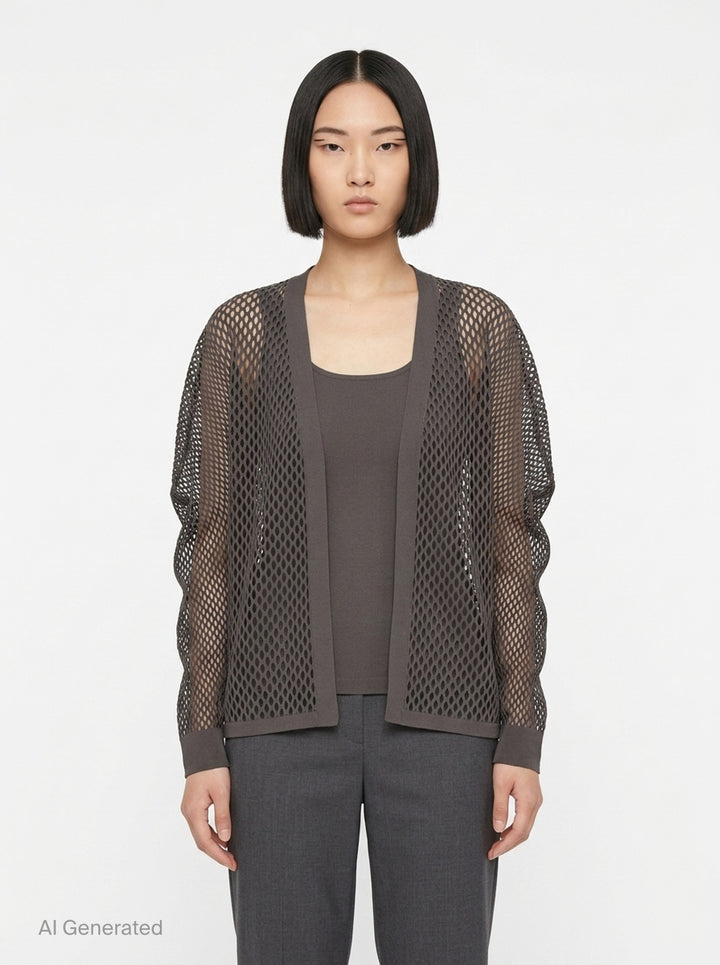A-POC Basket Cardigan | Pleats Please Issey Miyake | Club21 - front