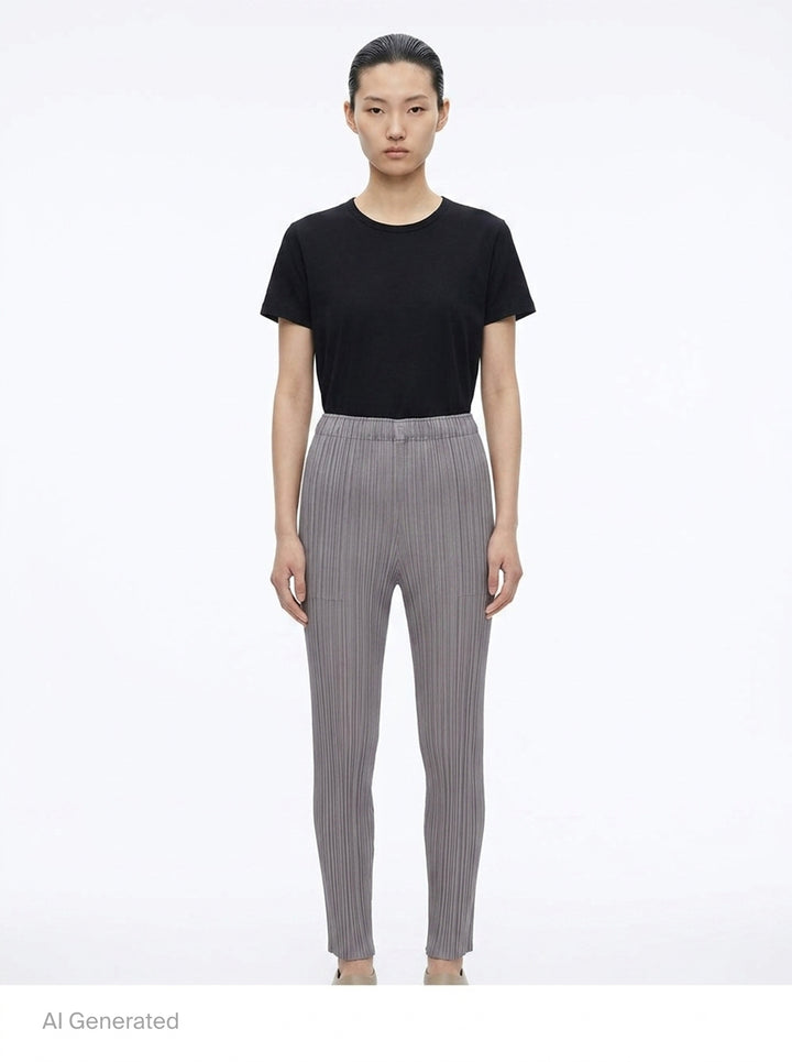Basics Long Pleated Pants | Pleats Please Issey Miyake | Club21 - front
