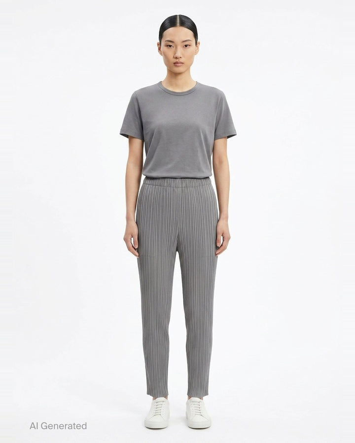 Basics Long Pleated Pants | Pleats Please Issey Miyake | Club21 - front