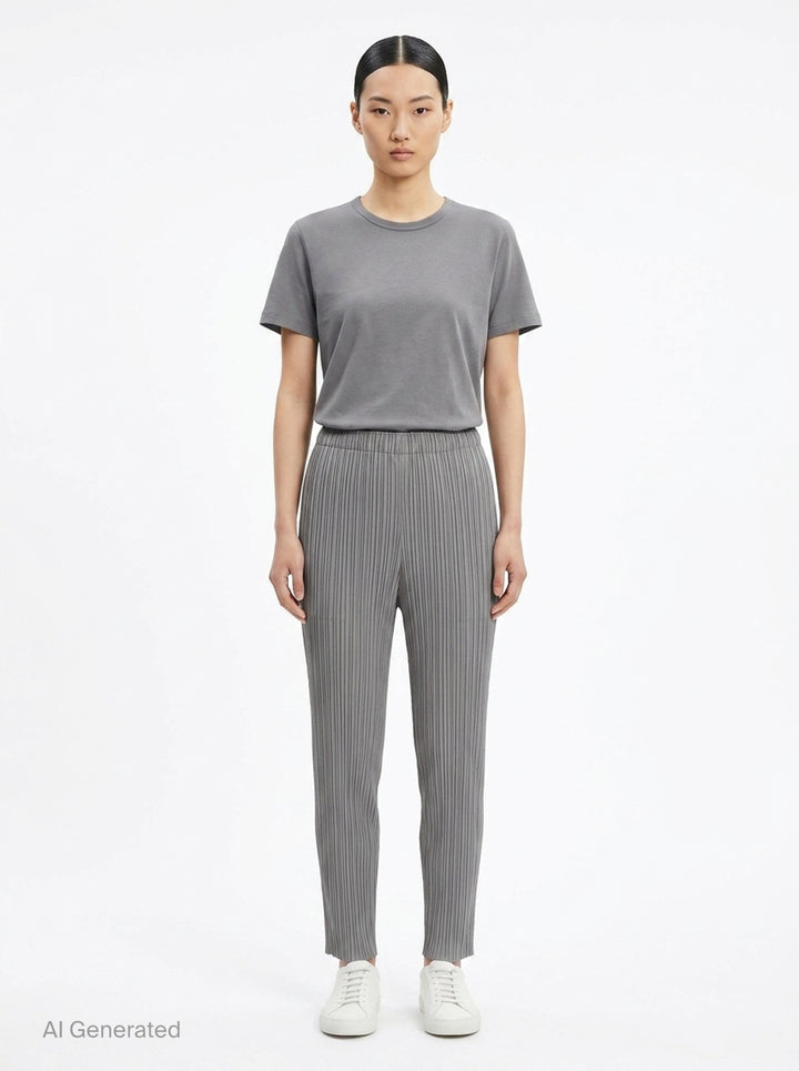 Basics Long Pleated Pants | Pleats Please Issey Miyake | Club21 - front