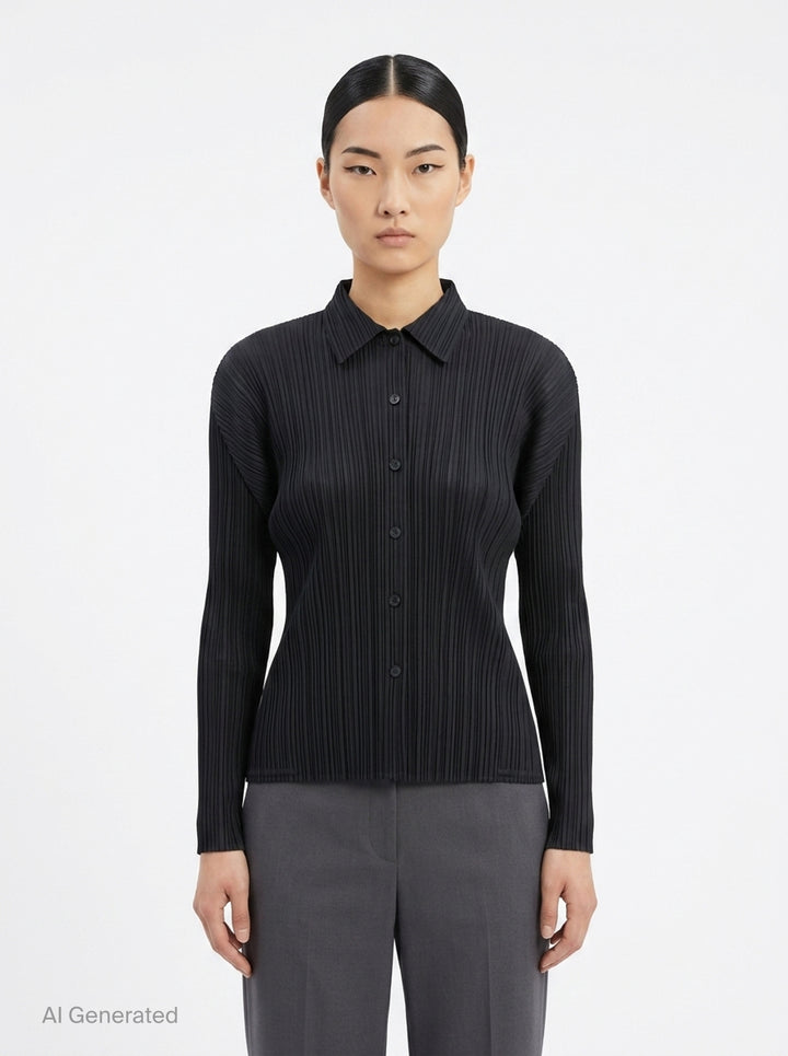 Basics Pleated Button Shirt | Pleats Please Issey Miyake | Club21 - front