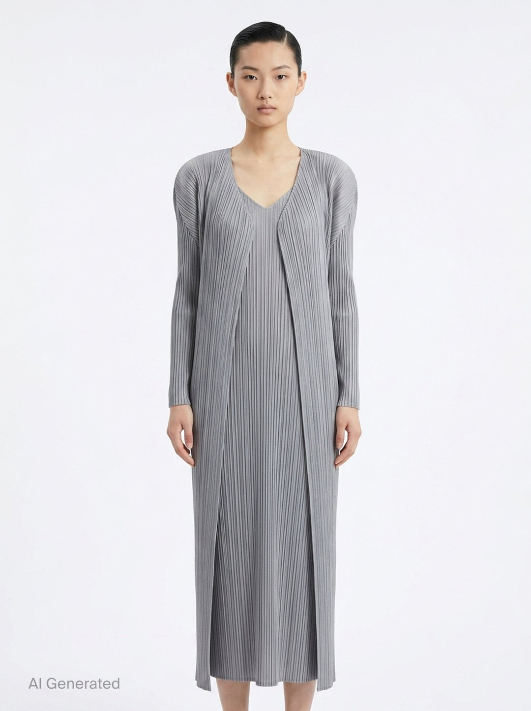Basics Pleated Long Coat | Pleats Please Issey Miyake | Club21 - front