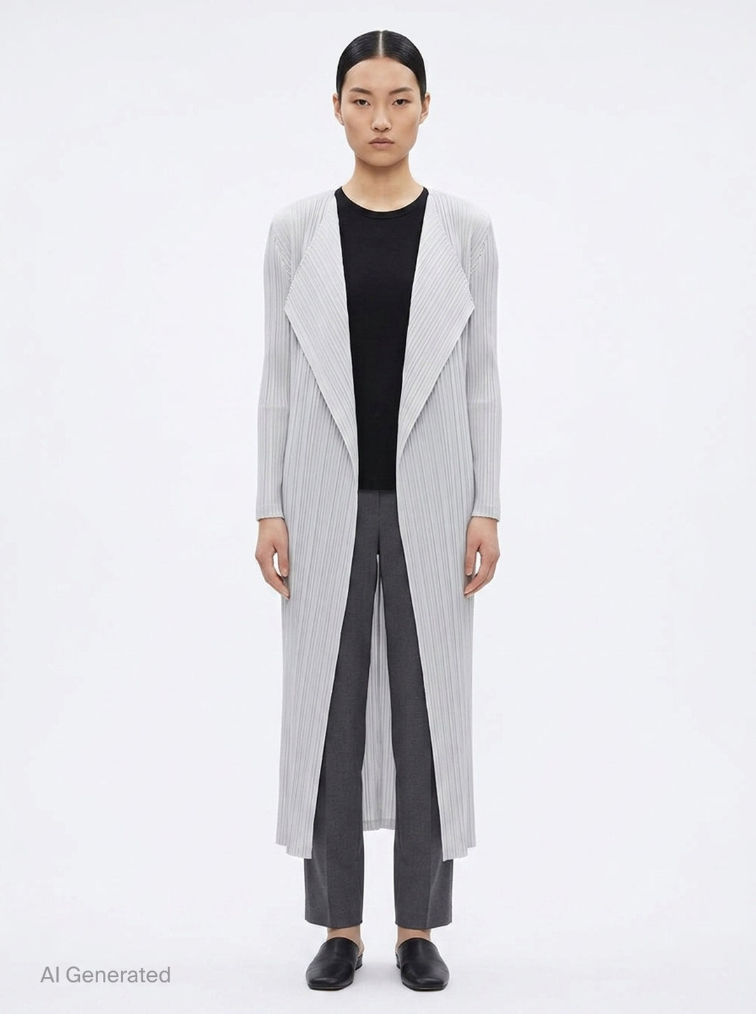 Basics Pleated Long Coat | Pleats Please Issey Miyake | Club21 - front
