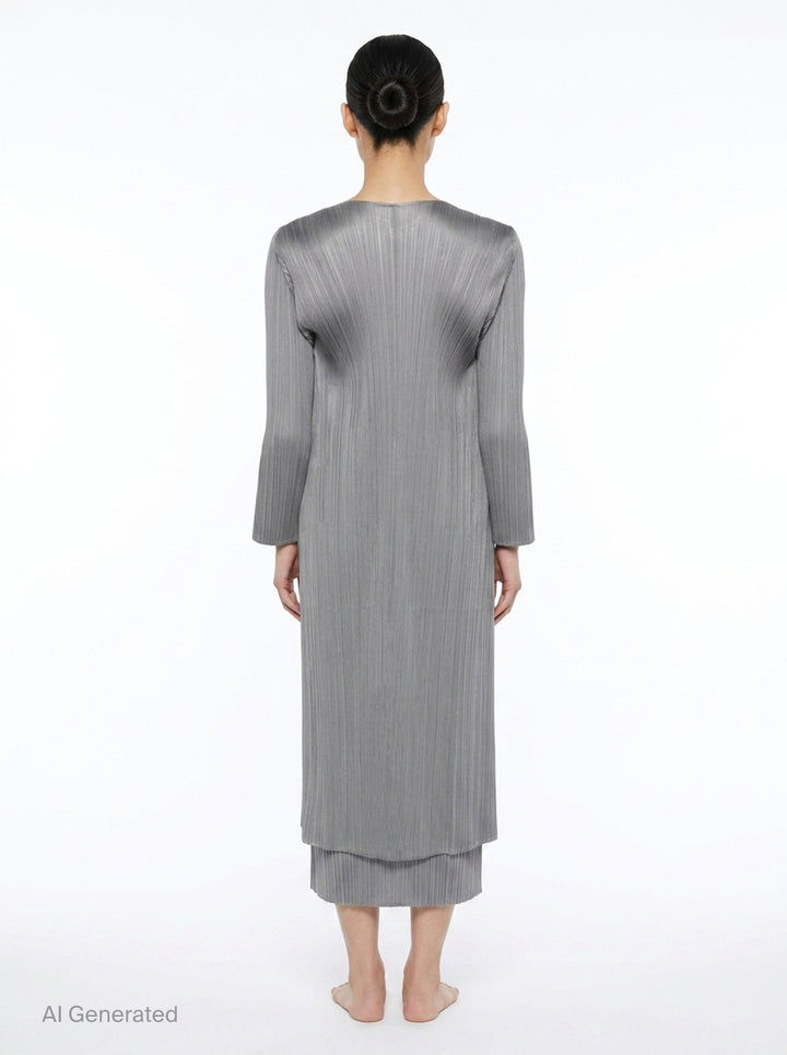 Basics Pleated Long Coat | Pleats Please Issey Miyake | Club21 - back