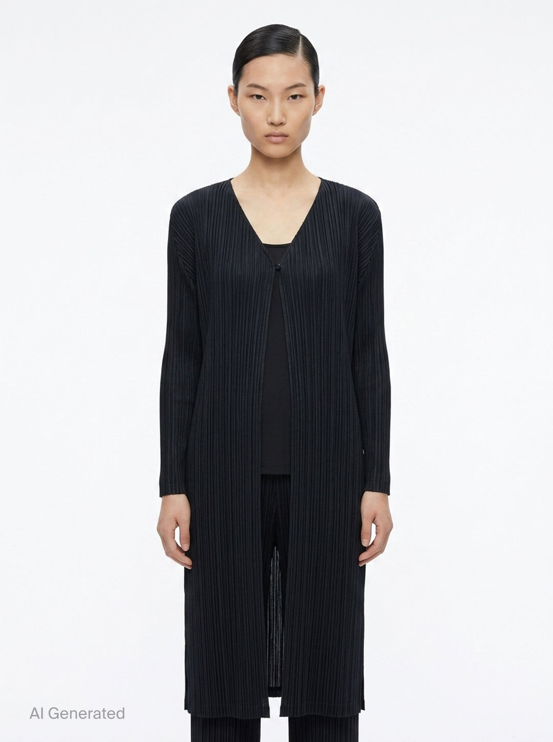 Basics Pleated Long Coat | Pleats Please Issey Miyake | Club21 - front