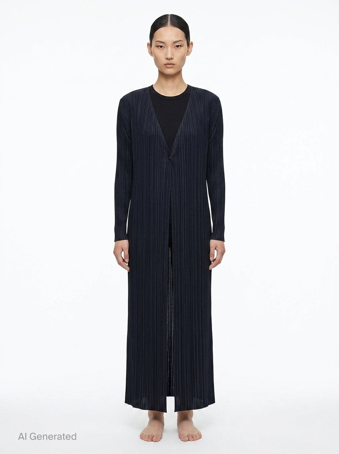 Basics Pleated Long Coat | Pleats Please Issey Miyake | Club21 - front