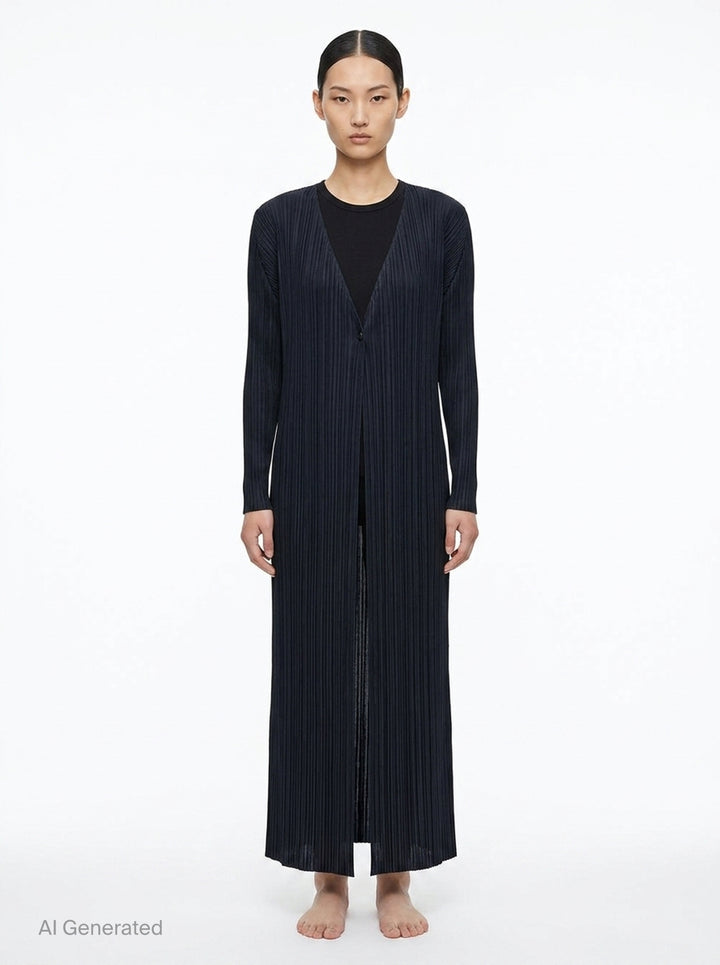 Basics Pleated Long Coat | Pleats Please Issey Miyake | Club21 - front
