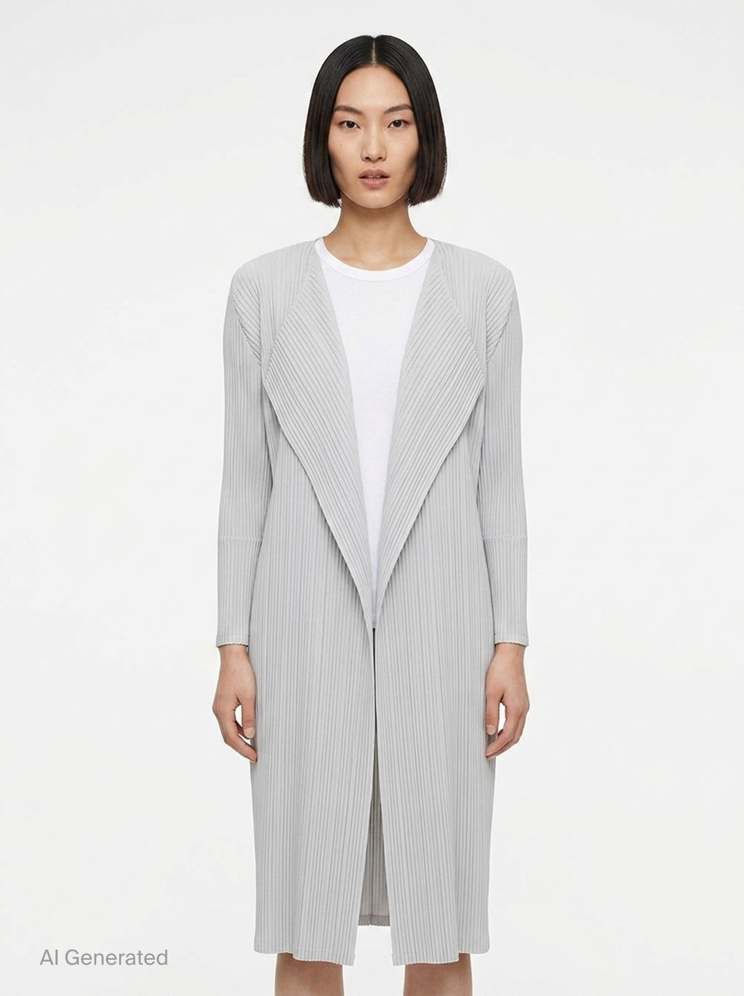 Basics Pleated Long Coat | Pleats Please Issey Miyake | Club21 - front