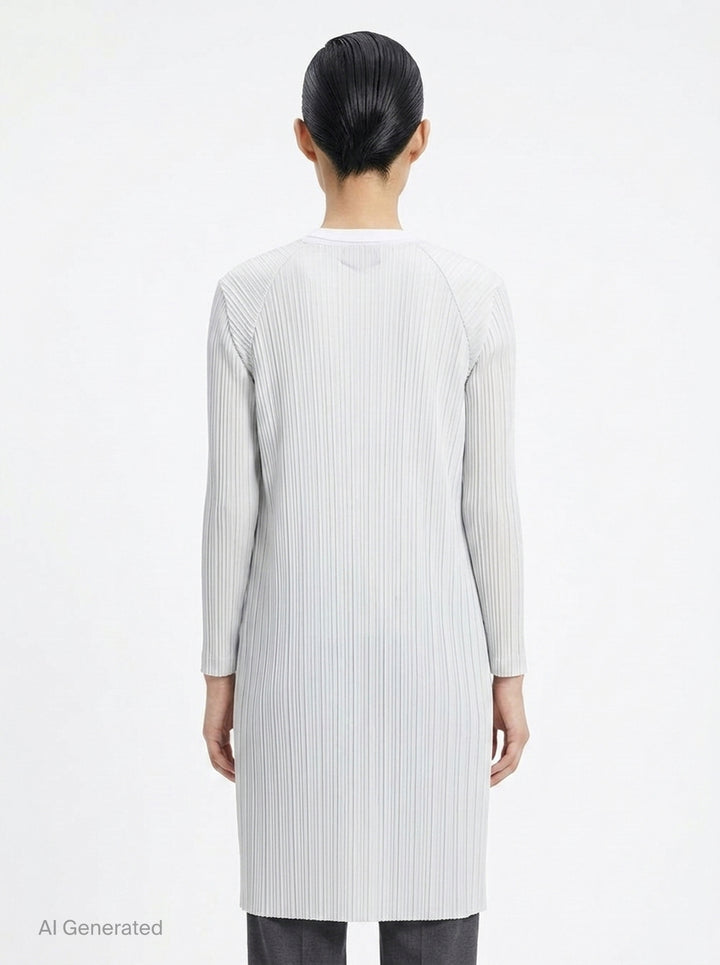 Basics Pleated Long Coat | Pleats Please Issey Miyake | Club21 - back