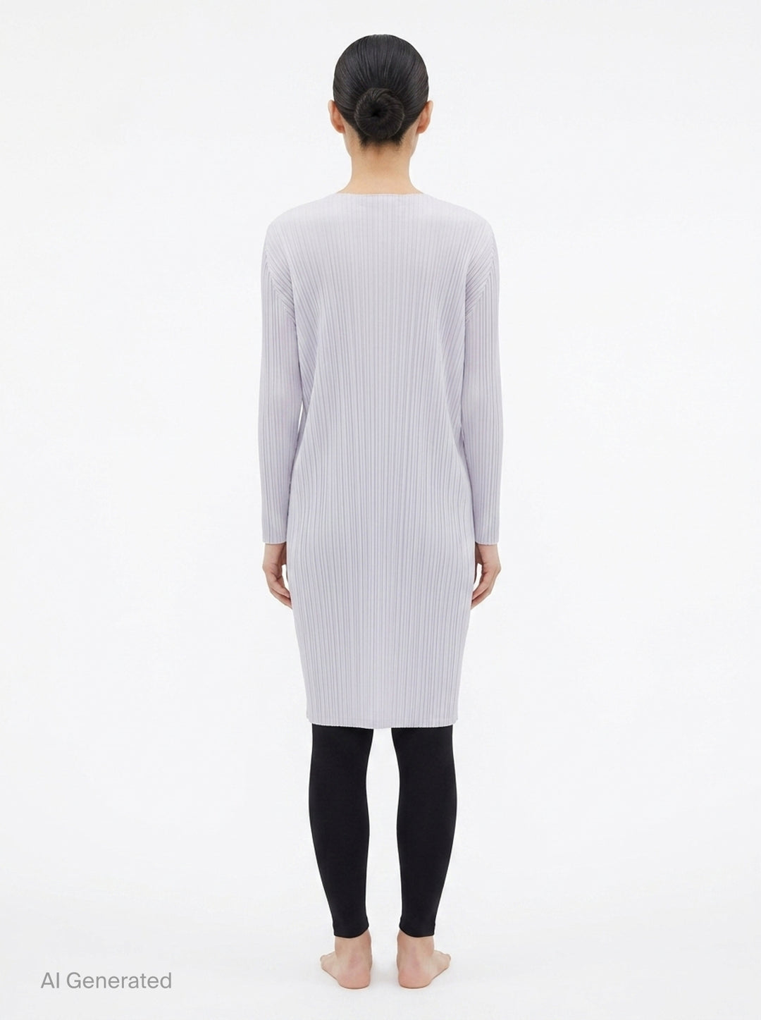 Basics Pleated Long-Sleeve Dress | Pleats Please Issey Miyake | Club21 - back
