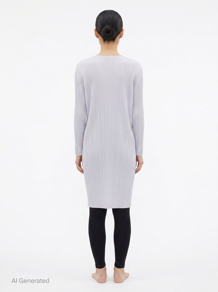 Basics Pleated Long-Sleeve Dress | Pleats Please Issey Miyake | Club21 - back