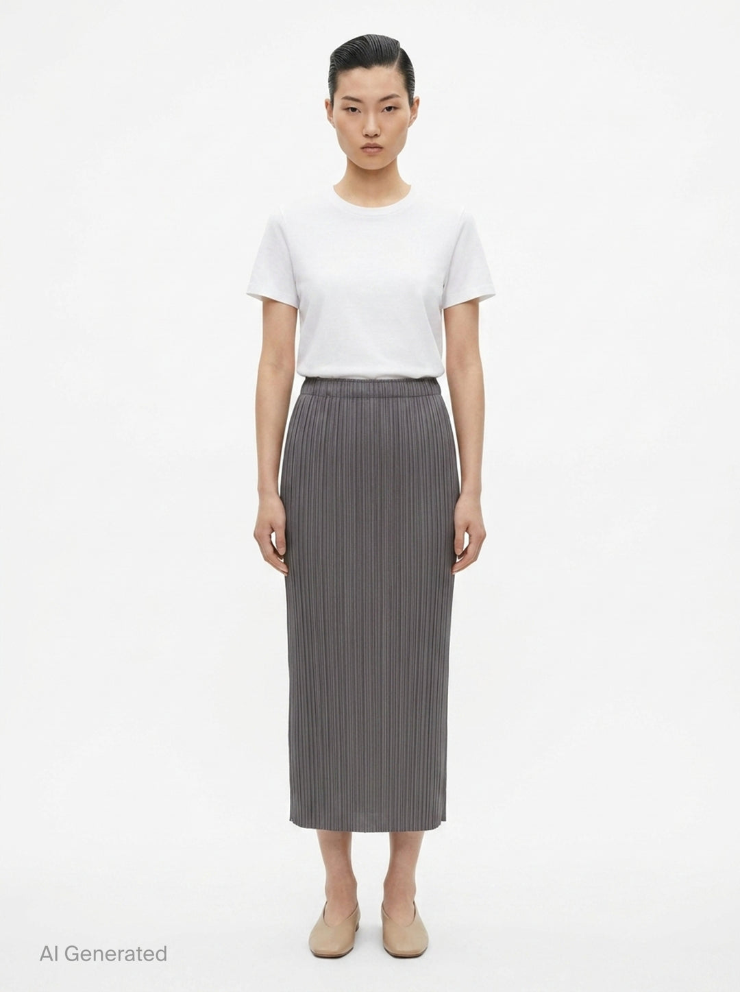 Basics Pleated Midi Skirt | Pleats Please Issey Miyake | Club21 - front