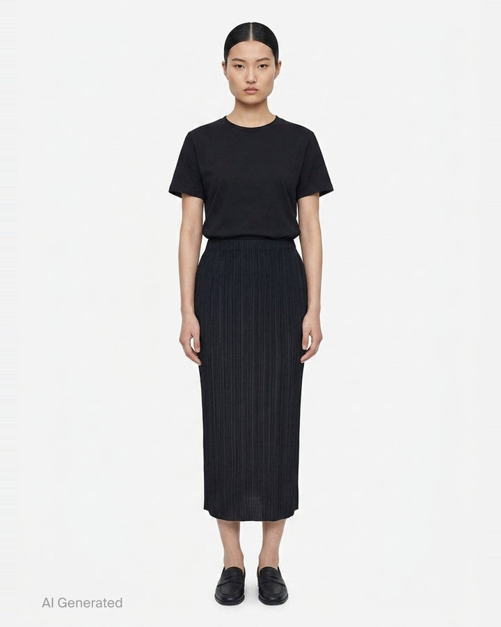Basics Pleated Midi Skirt | Pleats Please Issey Miyake | Club21 - front