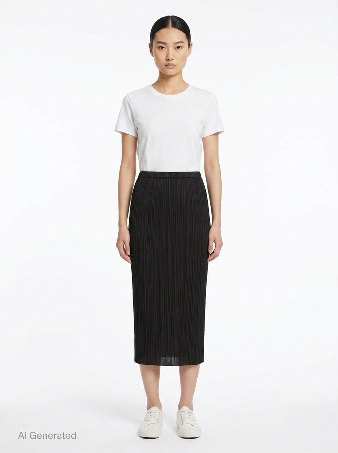 Basics Pleated Midi Skirt | Pleats Please Issey Miyake | Club21 - front