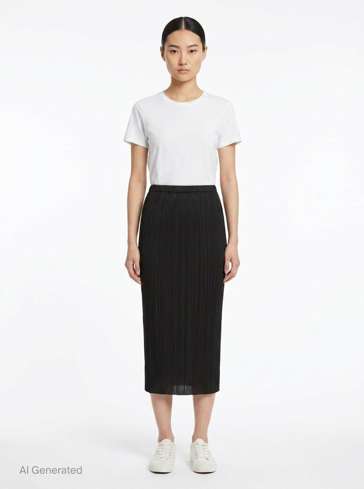 Basics Pleated Midi Skirt | Pleats Please Issey Miyake | Club21 - front