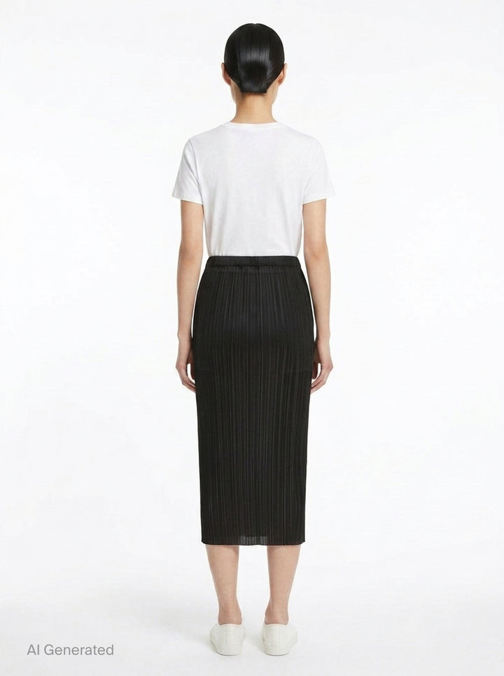 Basics Pleated Midi Skirt | Pleats Please Issey Miyake | Club21 - back