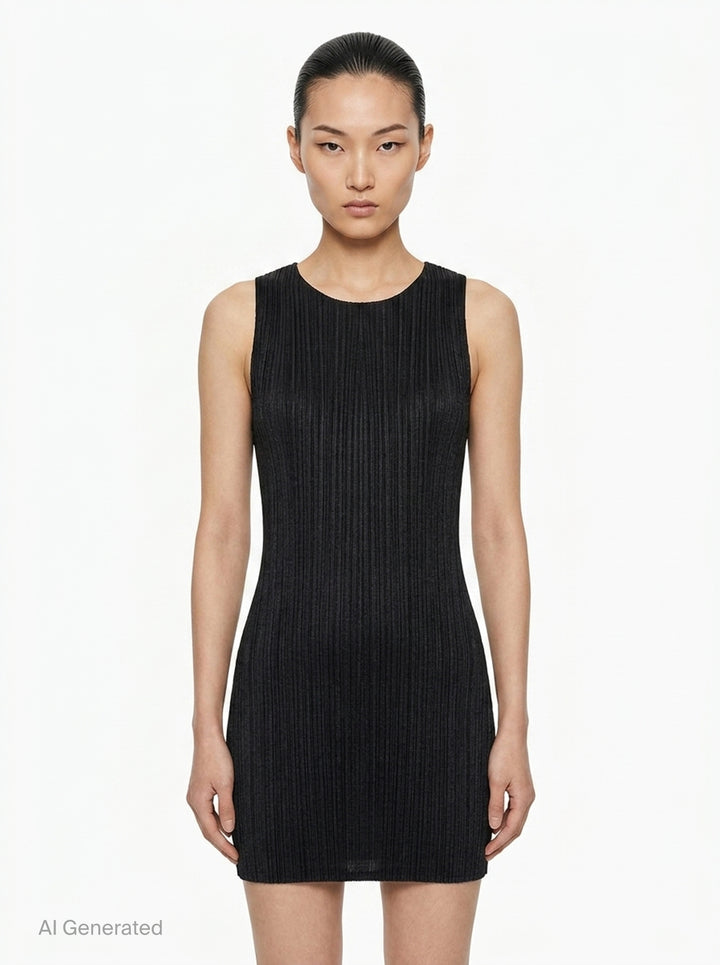 Basics Pleated Mini Dress | Pleats Please Issey Miyake | Club21 - front