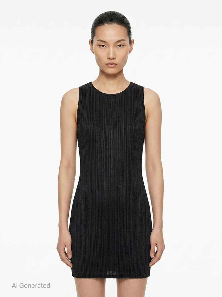 Basics Pleated Mini Dress | Pleats Please Issey Miyake | Club21 - front