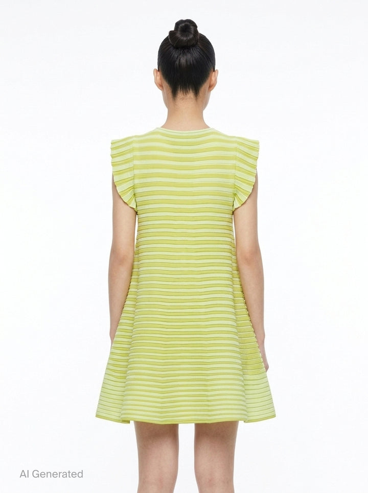 Bounce Knit Stripe Dress | Pleats Please Issey Miyake | Club21 - back