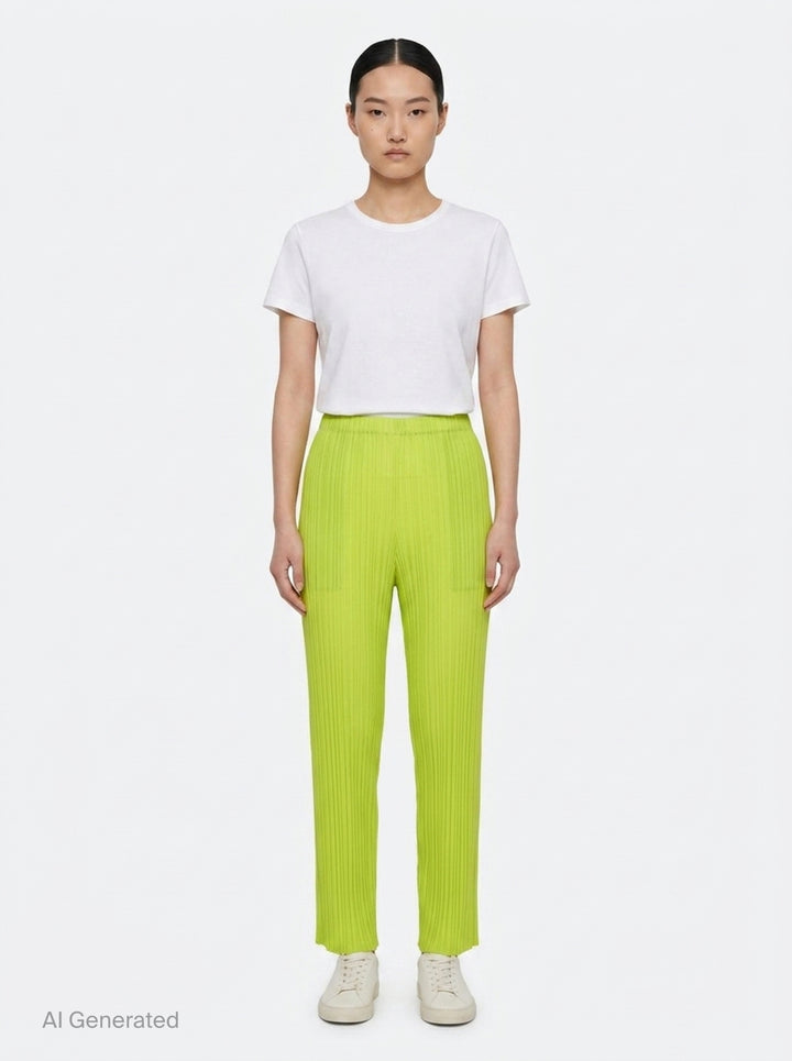 Colorful Pleated Pants | Pleats Please Issey Miyake | Club21 - front