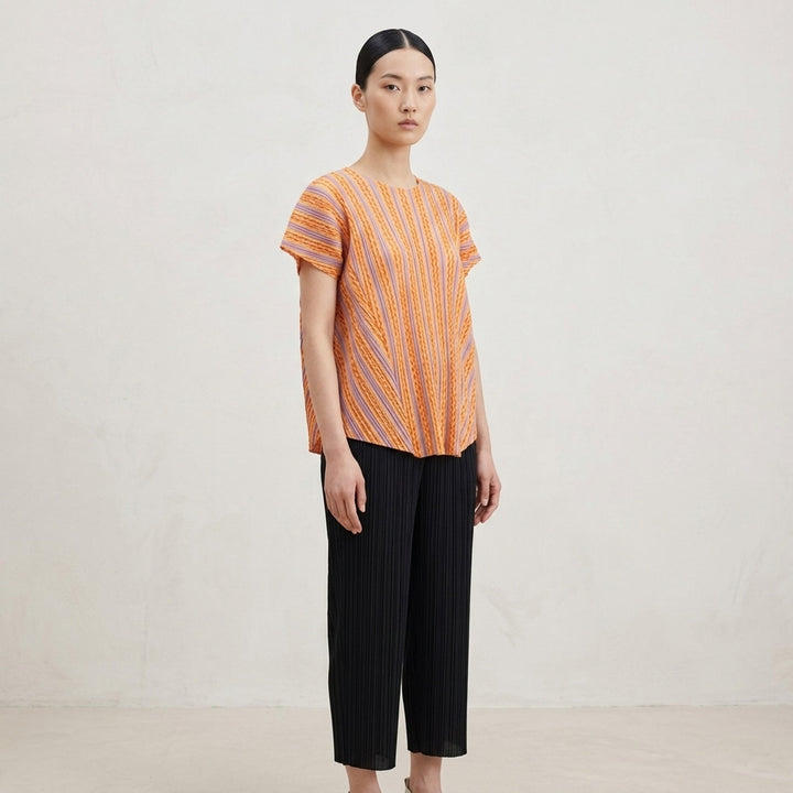 Cotton Zigzag Pleated Shirt | Pleats Please Issey Miyake | Club21 - lifestyle