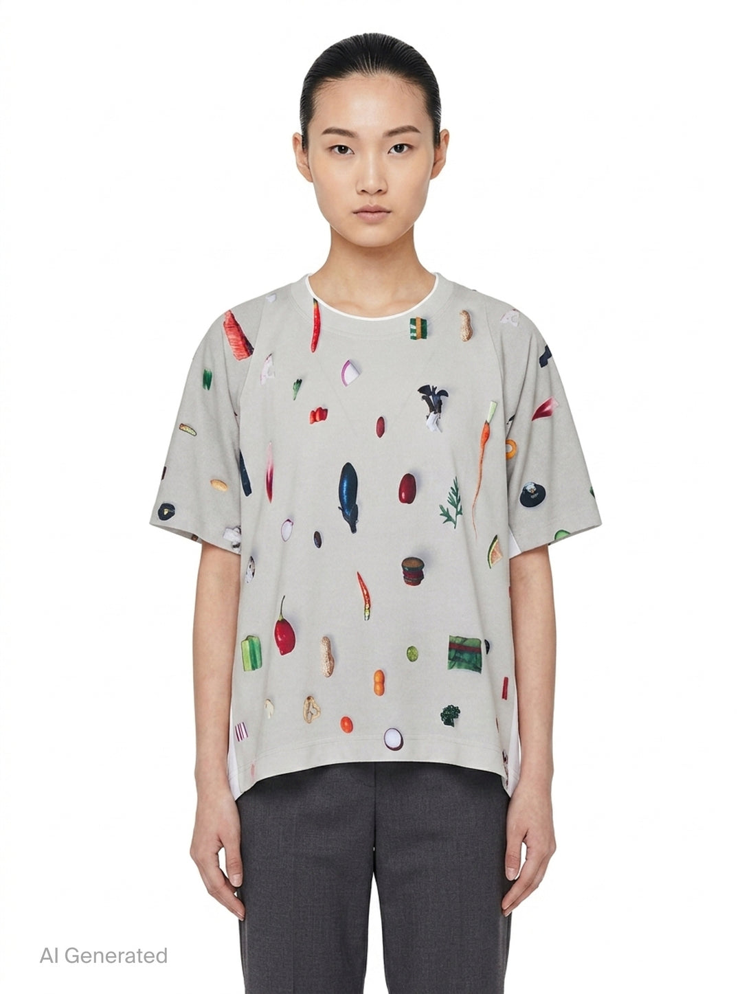 Menu Print T-Shirt | Pleats Please Issey Miyake | Club21 - front