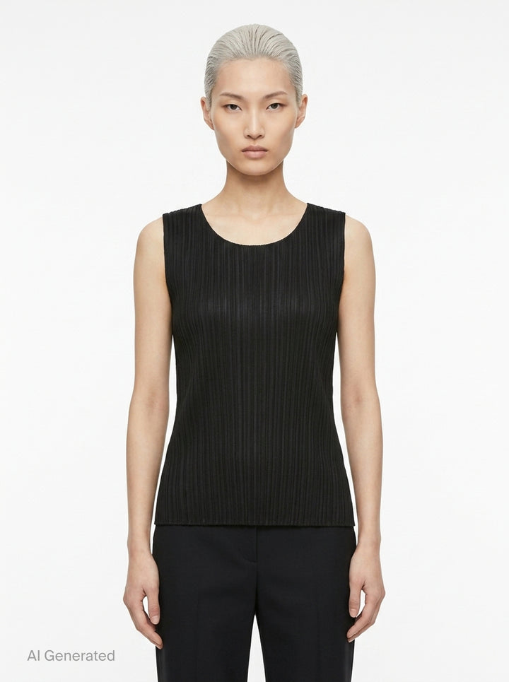Pleated Basic Tank Top | Pleats Please Issey Miyake | Club21 - front