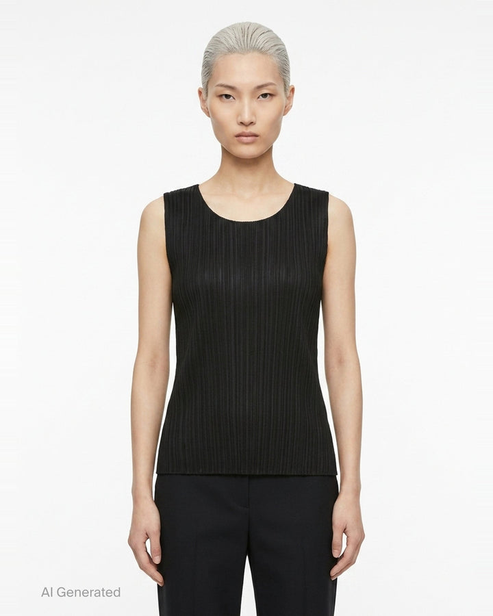 Pleated Basic Tank Top | Pleats Please Issey Miyake | Club21 - front