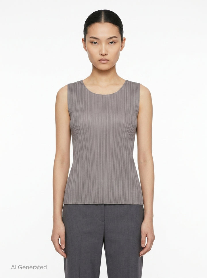 Pleated Basic Tank Top | Pleats Please Issey Miyake | Club21 - front
