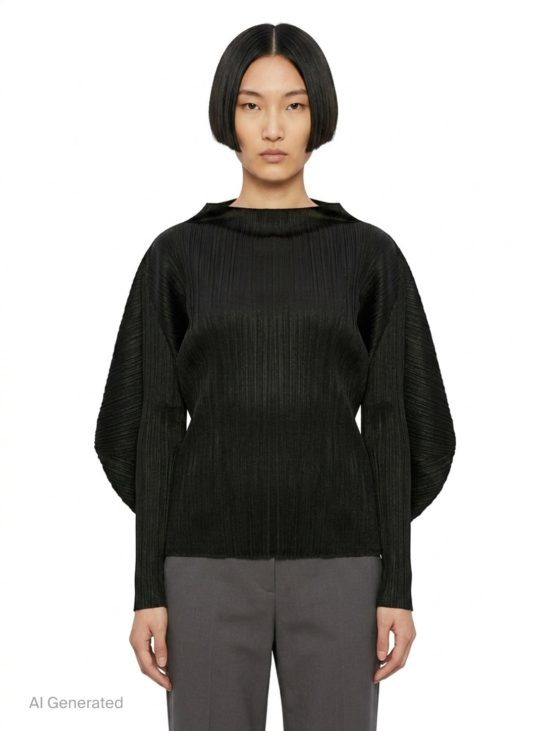 Pleated Long Sleeve Top | Pleats Please Issey Miyake | Club21 - front