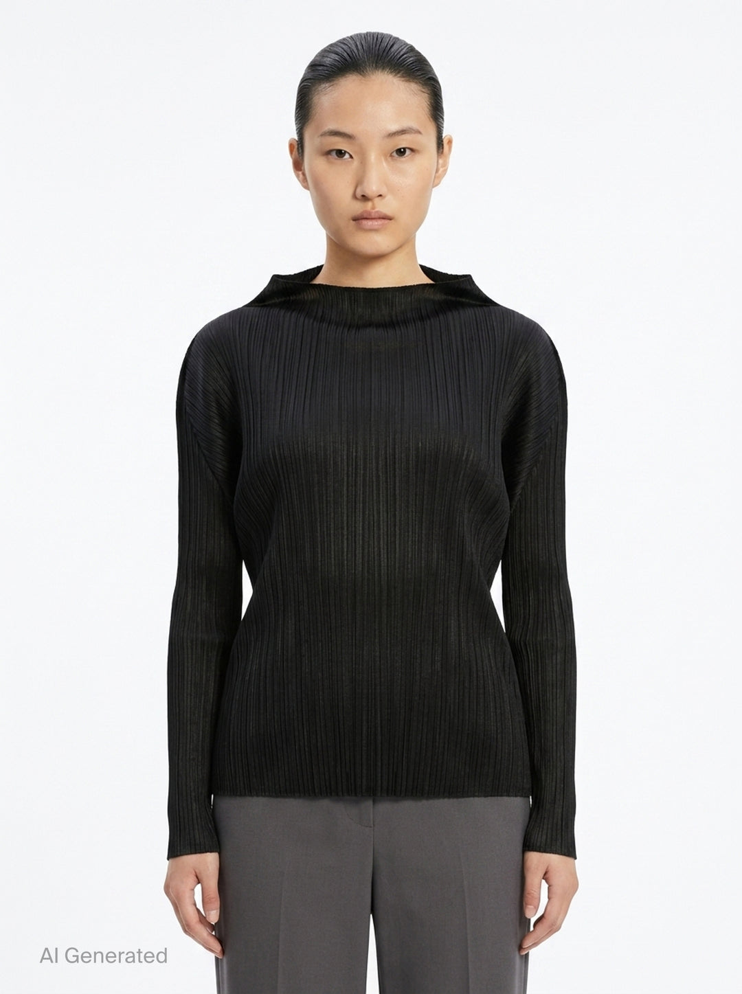 Pleated Turtleneck Top | Pleats Please Issey Miyake | Club21 - front