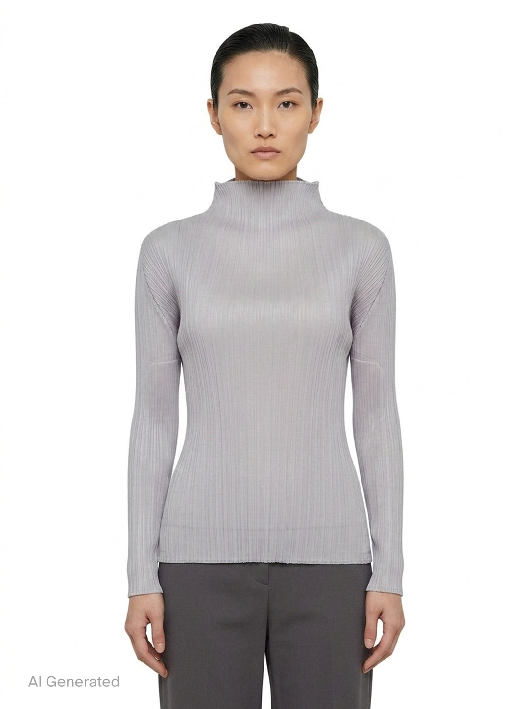 Pleated Turtleneck Top | Pleats Please Issey Miyake | Club21 - front